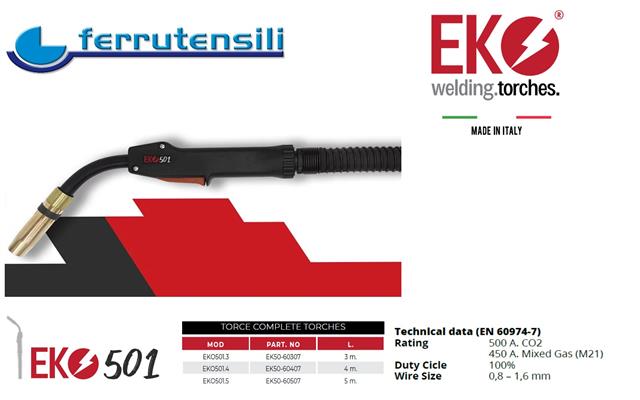 TORCIA MIG/MAG RAFFR. ACQUA EKO.501 MT.3