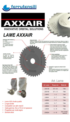 LAMA DA TAGLIO AXXAIR D.68 MM SPESSORE 2-7