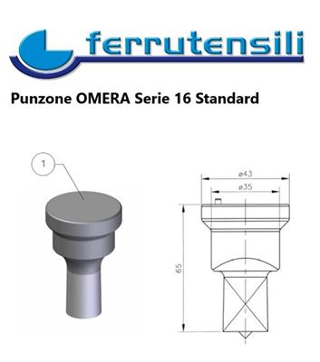 PUNZONE OMERA SERIE 16 STANDARD TONDO mm.