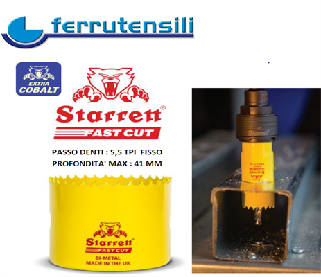 SEGHE A TAZZA BIMETALLICHE EX COBALT FAST CUT Ø mm.