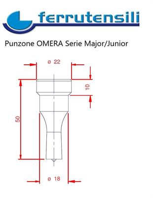 PUNZONE OMERA MAJOR JUNIOR ASOLA mm.