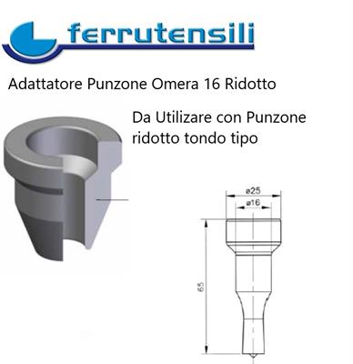 ADATTATORE PUNZONE OMERA SERIE 16 RIDOTTO