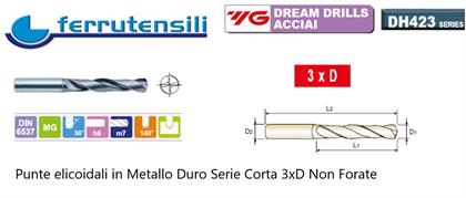 DREAM Drill PUNTA YG1 NON FORATA MG 3XD D. mm.