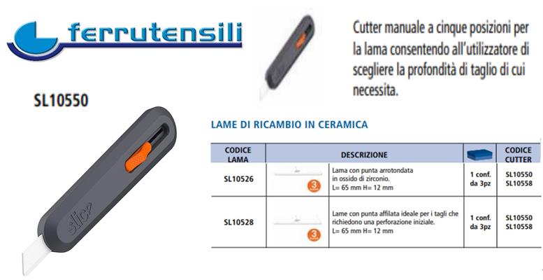 CUTTER DI SICUREZZA SLICE LAMA CERAMICA FISSA 5PS SL10550