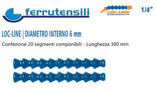 LOC LINE 1/4 20 SEGMENTI COMPONIBILI LUNGH. TOT. 300 mm.