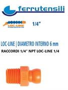 LOC LINE 1/4 RACCORDO 1/4 NPT