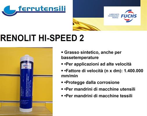 RENOLIT HI-SPEED 2 GRASSO CARTUCCIA 500 GR.