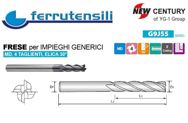 NC-MILL Z4 ELICA 30° X-COATING YG1 D.