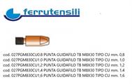 PUNTA GUIDAFILO TB M8X30 TIPO CU Ø mm.0,8