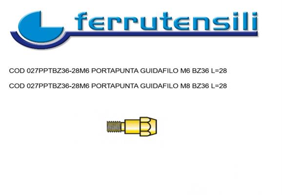 PORTA PUNTA GUIDAFILO M6 BZ36 L=28