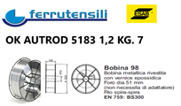 FILO ESAB OK AUTROD 5183 DIAM. MM. 1,2 KG. 7