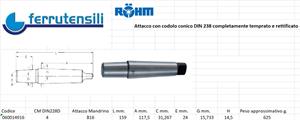 ATTACCO MANDRINO CM4 B16 DIN 238