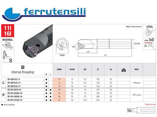 NT-SIR1012-11 UTENSILE FILETTATURA INTERNA NIKKO