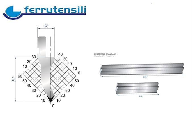 CONTRO-V- C45 60° R=0,8 H67 MAX T/M 80 L.415