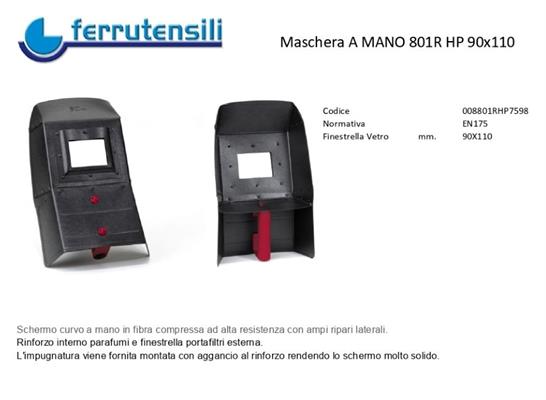 MASCHERA A MANO IN FIBRA CURVA C/RINF. 90X110 801RHP SACIT