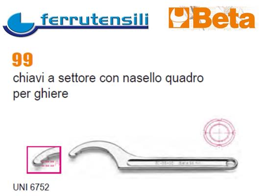 CHIAVE SETTORE NASELLO QUADRO BETA 99 GHIERE MM.45-50